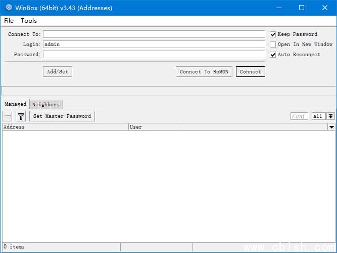 WinBox(远程配置管理ROS软路由工具) v3.43 绿色版