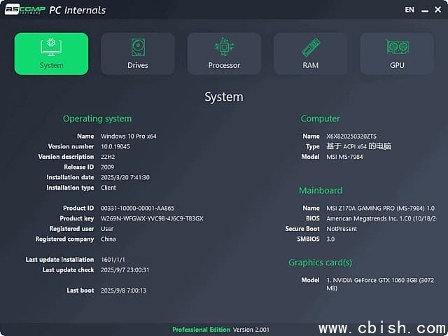 ASCOMP PC Internals(硬件监控程序) Pro v2.002 便携版