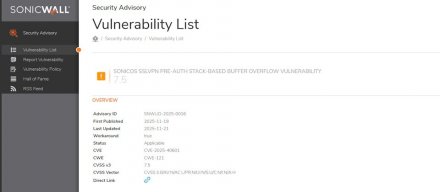 SonicWall修补防火墙、邮件网关漏洞