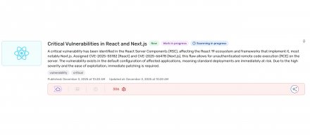 React 19 服务端组件出现 RCE 未验证漏洞，波及 Next.js 等多个框架