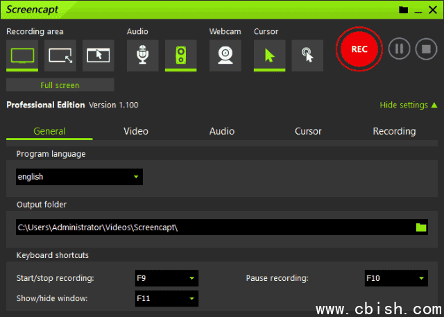ASCOMP Screencapt Pro(屏幕捕捉录制工具) v2.002 便携版