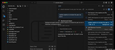 VS Code 强化代理工作流，聊天内整合会话并支持后台持续运行