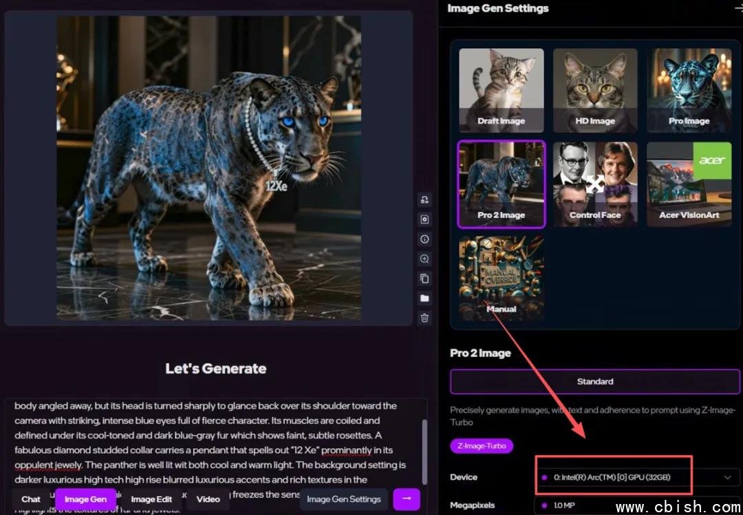 AI Playground v3.0.0示例：戴‘12Xe’项链的黑豹