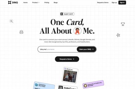 DINQ：AI一键生成智能职业名片，重塑简历新标准