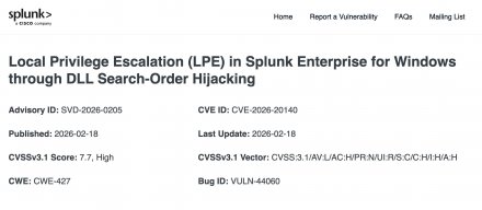 Splunk Enterprise Windows版存在DLL劫持漏洞，或可成为SYSTEM提权跳板