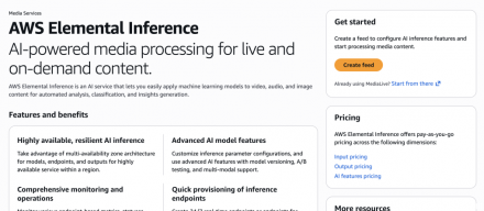 AWS Elemental Inference 使用 AI 实时将横屏直播转为竖屏，并能自动截取短视频片段