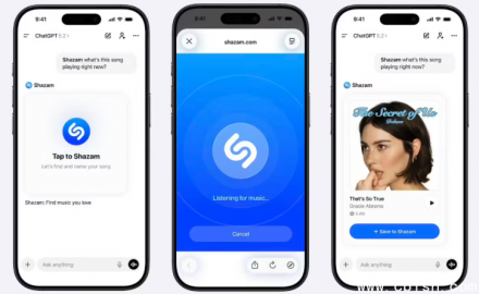 OpenAI联手Shazam推出ChatGPT实时音乐识别功能