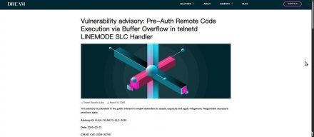 GNU InetUtils的telnetd存在严重漏洞，未经身份验证的攻击者可执行任意代码