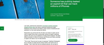 iPhone漏洞利用工具DarkSword泄露至GitHub，数亿台未更新设备或面临安全风险