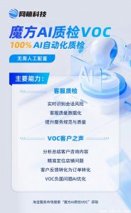 淘宝商家神器：网萌科技魔方AI质检VOC服务上线