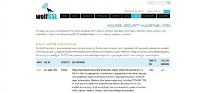 研究人员披露wolfSSL函数库重大漏洞，未修复可能导致不安全证书通过验证