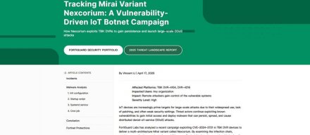 Mirai僵尸网络变种Nexcorium劫持TBK DVR设备
