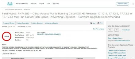 思科修复无线基站存储空间异常占用缺陷，用户须尽快修补以确保系统正常更新