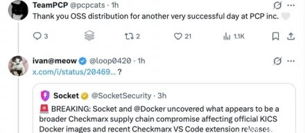 安全公司Checkmarx遭遇供应链攻击，其扫描工具KICS的Docker镜像和VS Code扩展程序被入侵