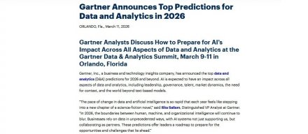 Gartner预测AI将加速数据与分析应用转型，企业需调整人才与治理策略