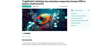 研究人员警告黑客滥用Amazon SES实施钓鱼攻击，合法的云端邮件服务被用作绕过防护的手段