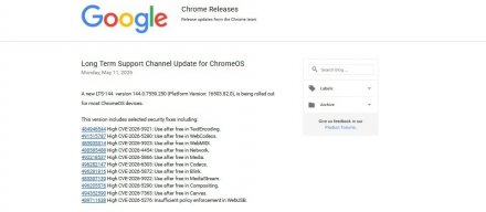 谷歌发布Chrome OS长期支持版更新，修复多项高危内存漏洞