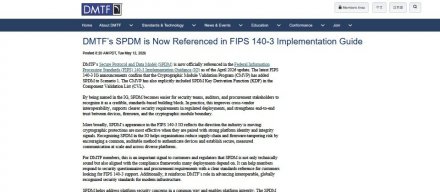 DMTF的SPDM硬件安全验证标准被纳入FIPS 140-3规范，有望成为美国官方硬件安全参考标准