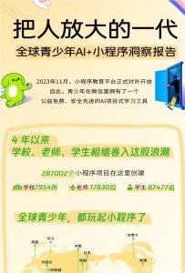微信发布青少年AI洞察报告：词元消耗超500亿，生成式AI成教育标配