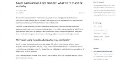 微软修改Edge浏览器密码管理机制，避免开机即加载明文密码