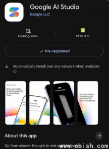 Google AI Studio 应用登陆 Google Play，开放预注册