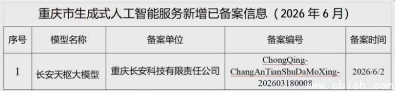 天枢大模型备案通过示意图