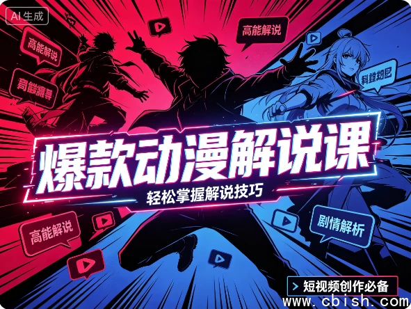 爆款动漫解说课封面