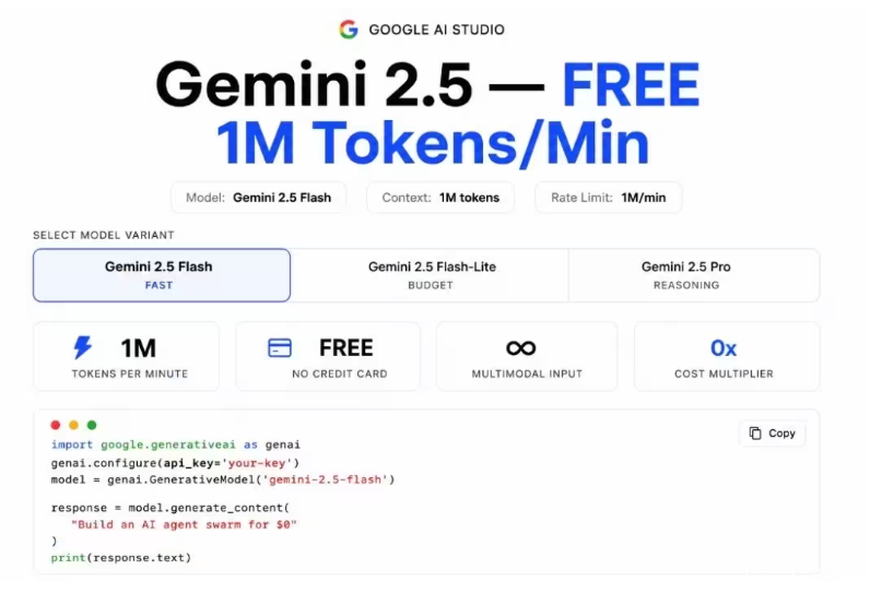 Gemini API 免费配额提升