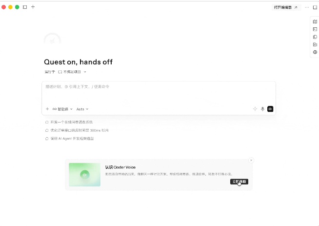Qoder Voice界面