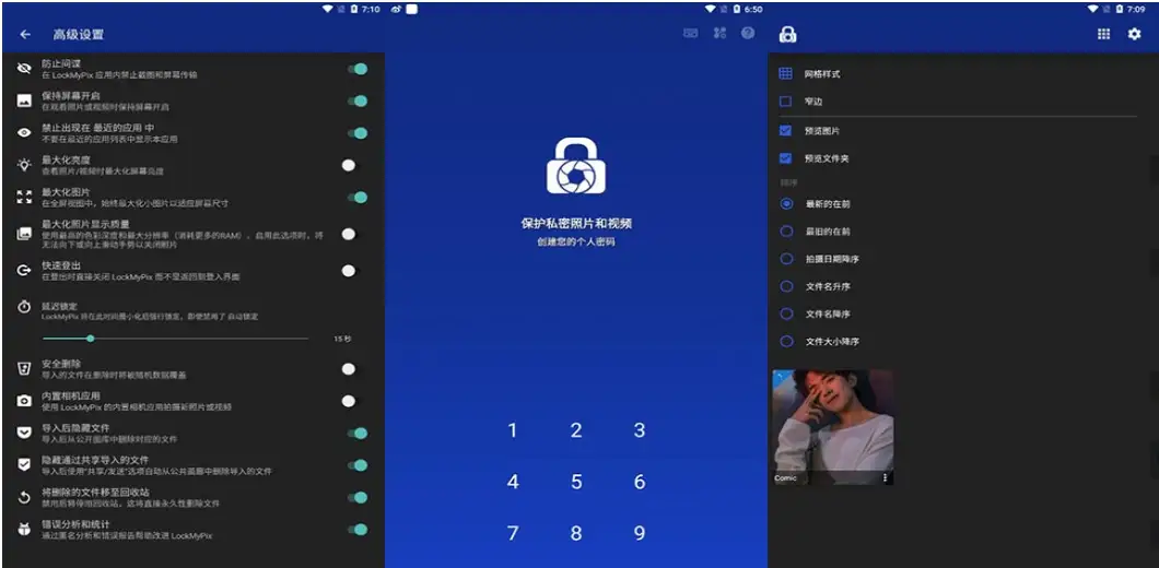 LockMyPix Pro 界面示意图