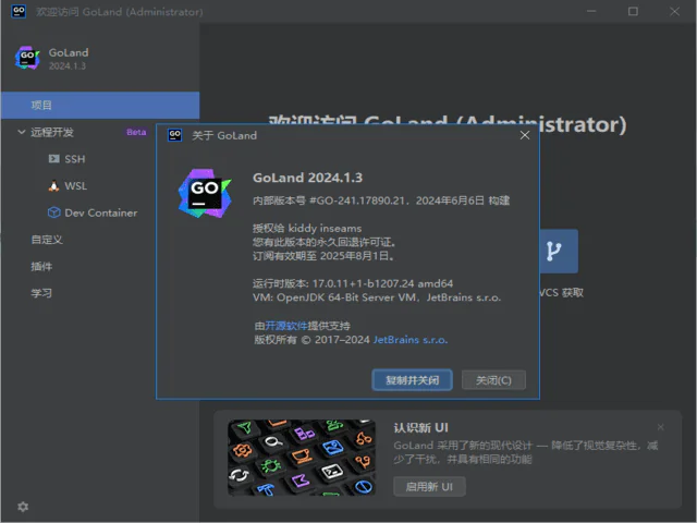 JetBrains GoLand(Go语言集成开发环境) 2024.3 直装激活版