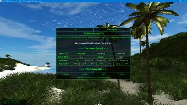 3D Benchmark OK 软件界面预览