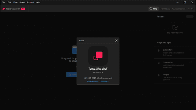 Topaz Gigapixel AI软件界面截图