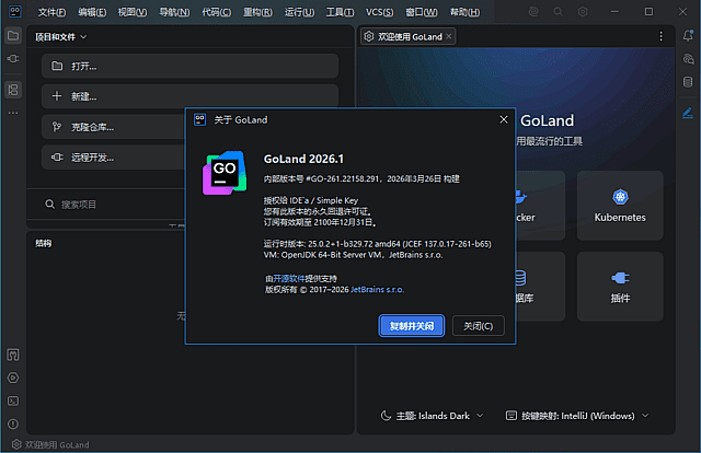 GoLand 2026 界面截图